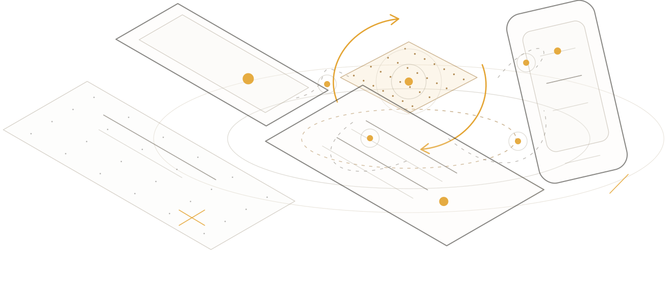 Cortex Sync technical illustration showing Markdown files, encrypted blobs, and connected devices.